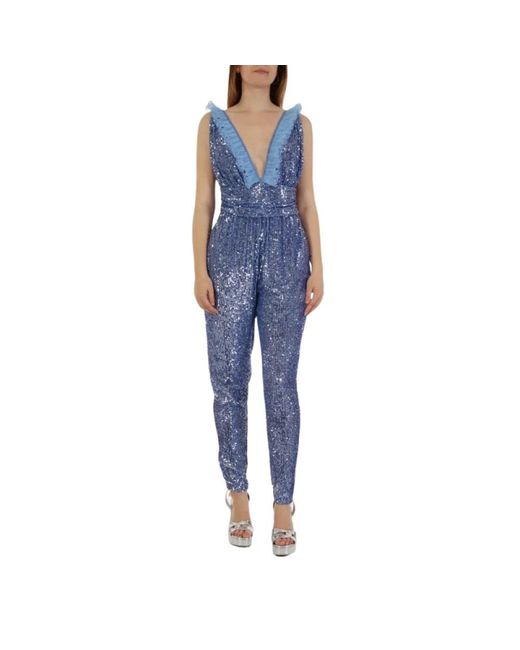 Elisabetta Franchi Blue Jumpsuits