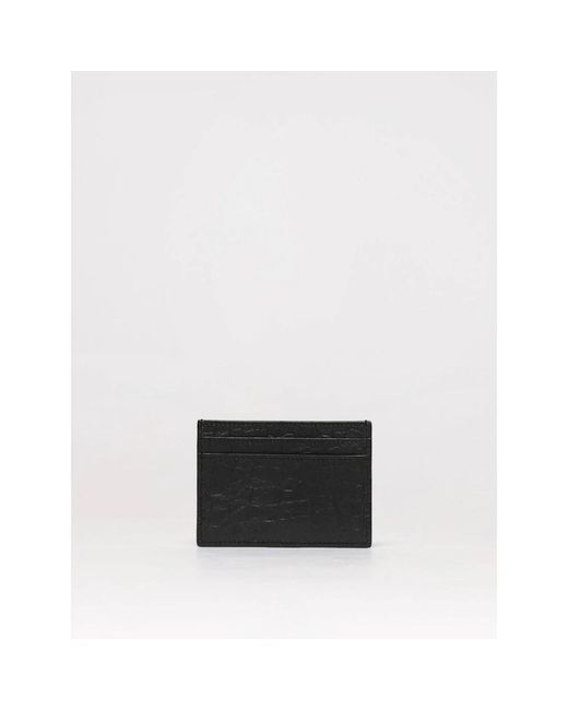 Saint Laurent Schwarzer Kartenhalter Aus Leder in Black für Herren