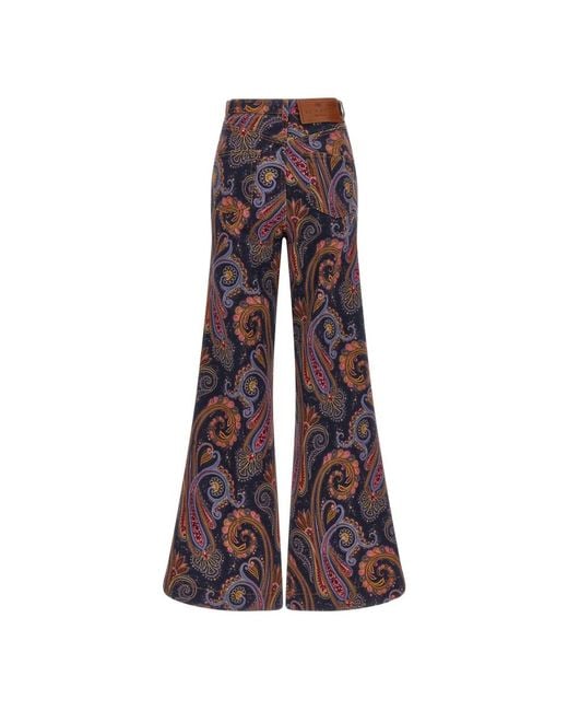 Etro Purple Wide Jeans