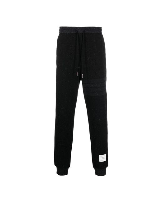 Trousers > sweatpants Thom Browne pour homme en coloris Black