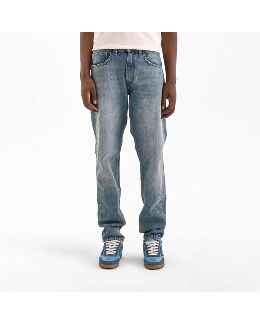 flâneur Straight Jeans in het Blue voor heren