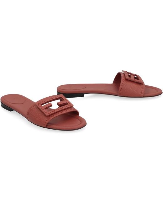Fendi Pink Sliders