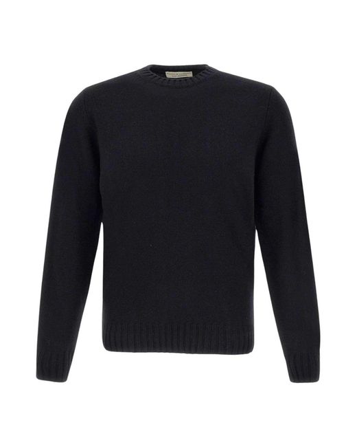 FILIPPO DE LAURENTIIS Blue Round-Neck Knitwear for men
