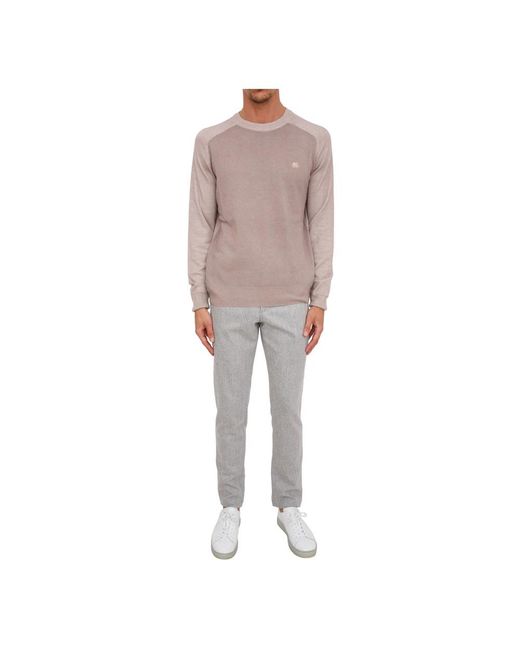 Etro Hoodies & Sweatvesten ,Roze ,C-Neck Maglia Martello Rosa Sweatshirt in het Brown voor heren