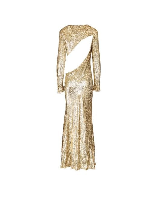 Self-Portrait Metallic Maxi Dresses