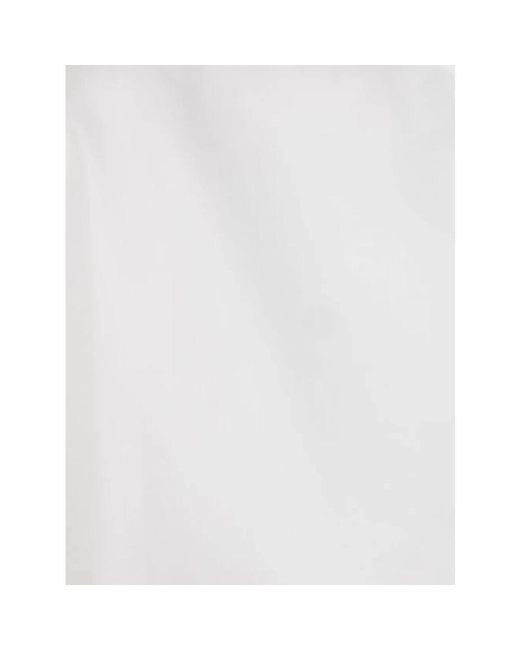 Aspesi White Weißes Ärmelloses Top Gerader Saum