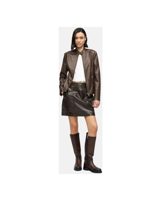 Guess Brown Leather Jackets