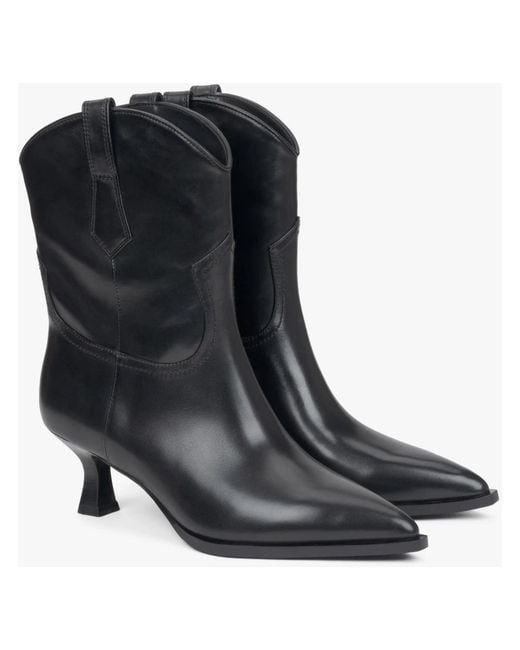 ESTRO Black Cowboy & Biker Boots