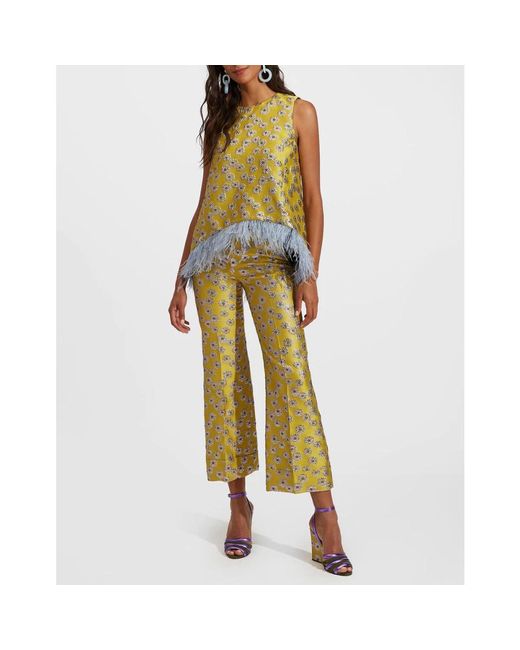 LaDoubleJ Wide Trousers in het Yellow