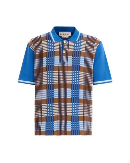 Marni Blue Polo Shirts for men