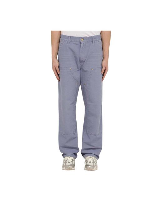 Carhartt Blue Straight Fit Jeans for men