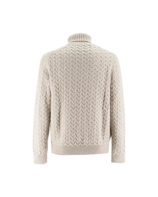 Fedeli Truien & Vesten ,Wol Turtleneck Pullover in het White voor heren
