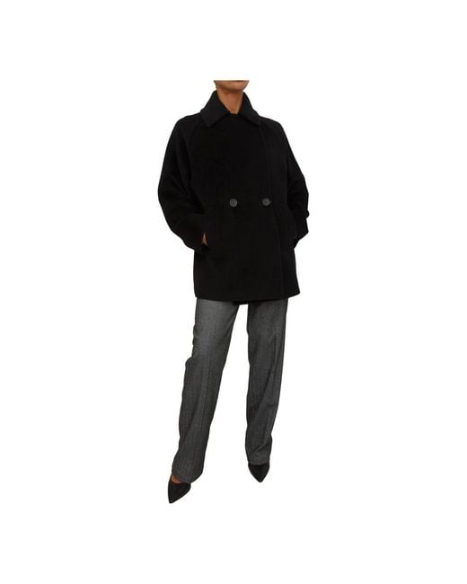 Max Mara Black Double-Breasted Coats