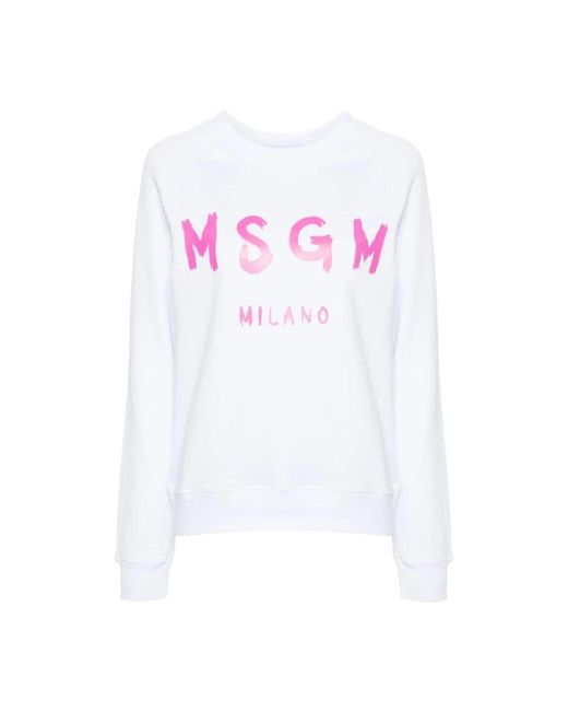 MSGM White Sweatshirts