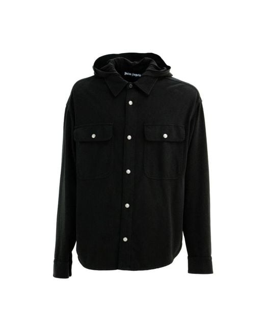 Palm Angels Black Casual Shirts for men