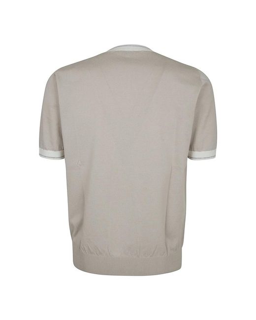 Eleventy Gray Round-Neck Knitwear for men