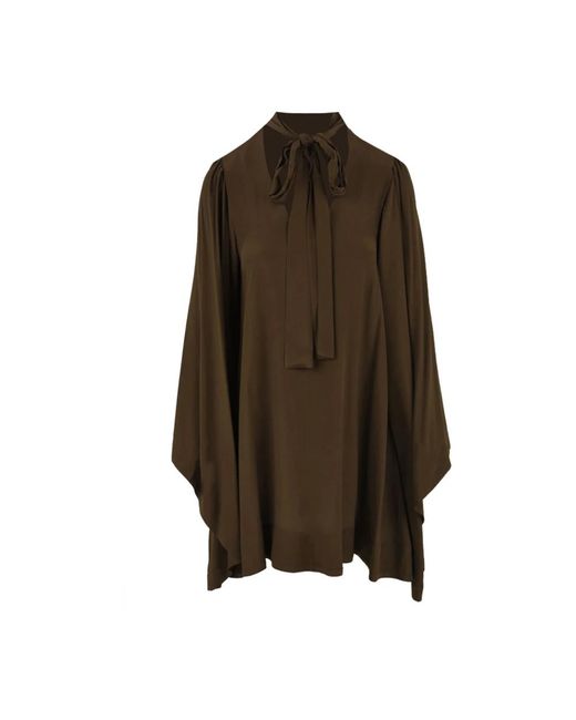 SOLOTRE Kleedjes ,Bruin ,Elegante Jurk in het Brown