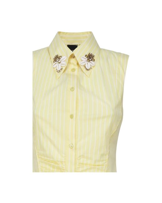 Tops > sleeveless tops Pinko en coloris Yellow