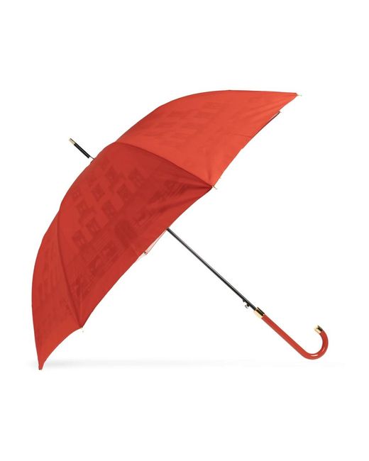 Moschino Accessoires ,Rood ,Polyester Printed Umbrella in het Red