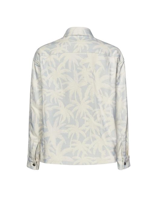 Palm Angels White Light Jackets for men