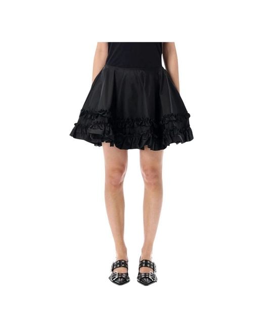 Ganni Black Short Skirts