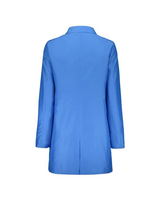 Moorer Jassen ,Blauw ,Polyester Techno Fabric Jas Met Logodetails in het Blue