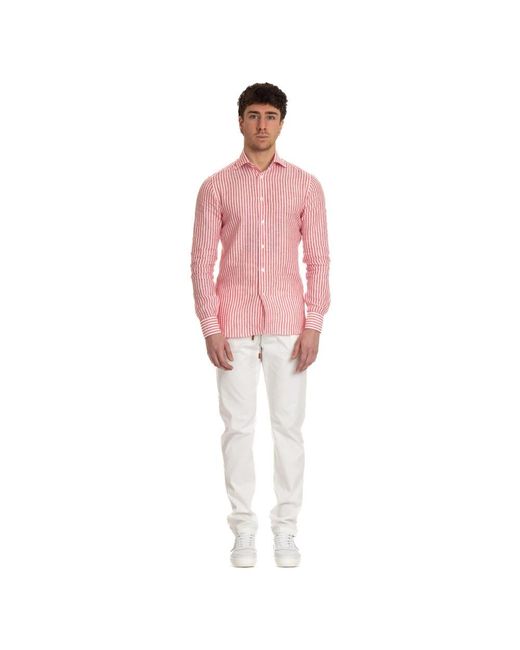Borriello Pink Casual Shirts for men