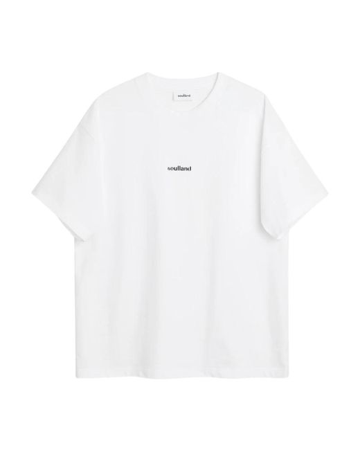 Soulland Tops ,Wit ,Katoen T-Shirts in het White