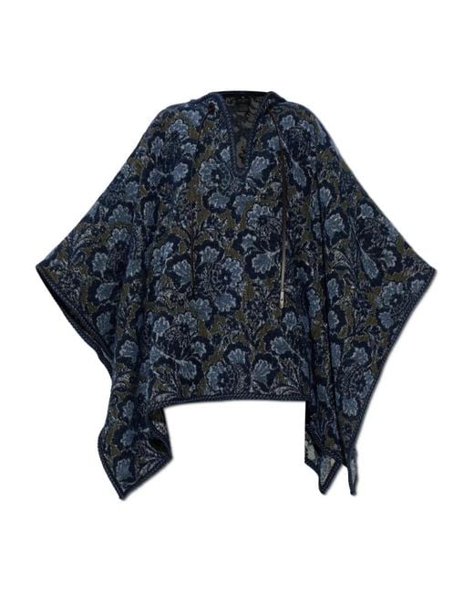 Etro Blue Ponchos