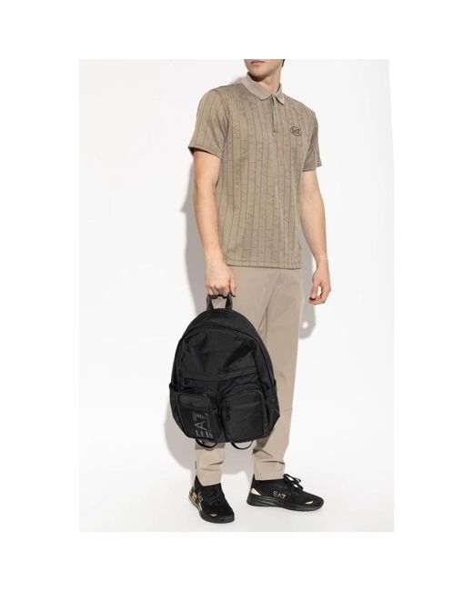 EA7 Monogram Polo in Natural für Herren