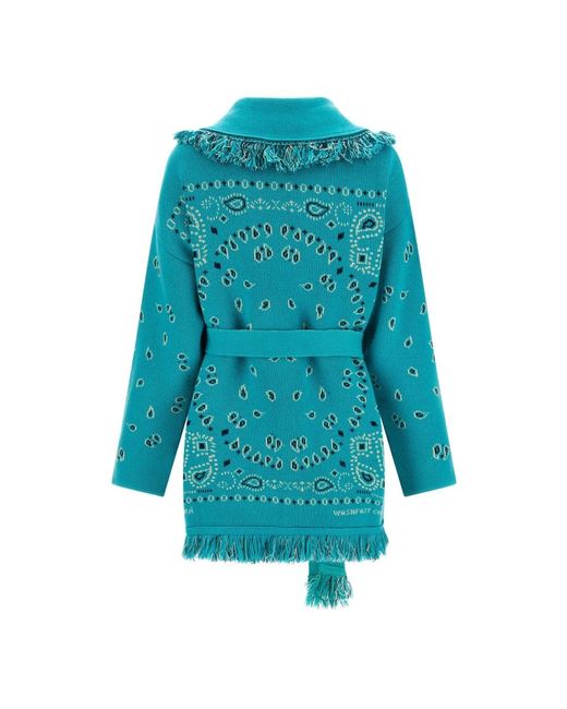 Alanui Blue Cashmere Knitwear