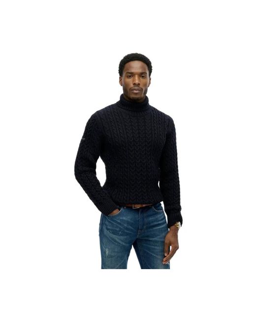 Turtlenecks di Superdry in Black da Uomo