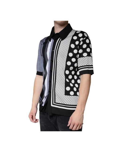 Dolce & Gabbana Black Short Sleeve Shirts for men