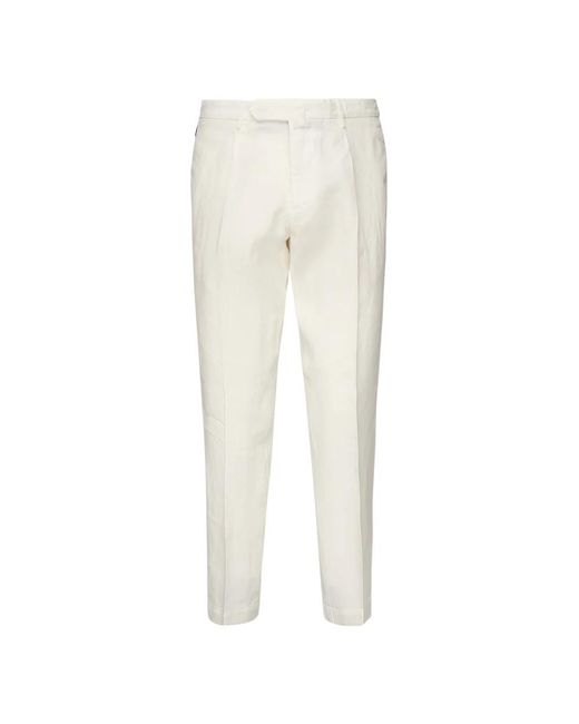 Santaniello White Slim-Fit Trousers for men