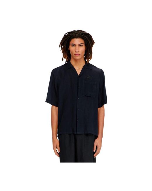 DIESEL Blue Short Sleeve Shirts for men