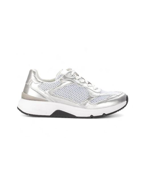 Gabor White Rolling Soft Silber/Weiß Sneaker