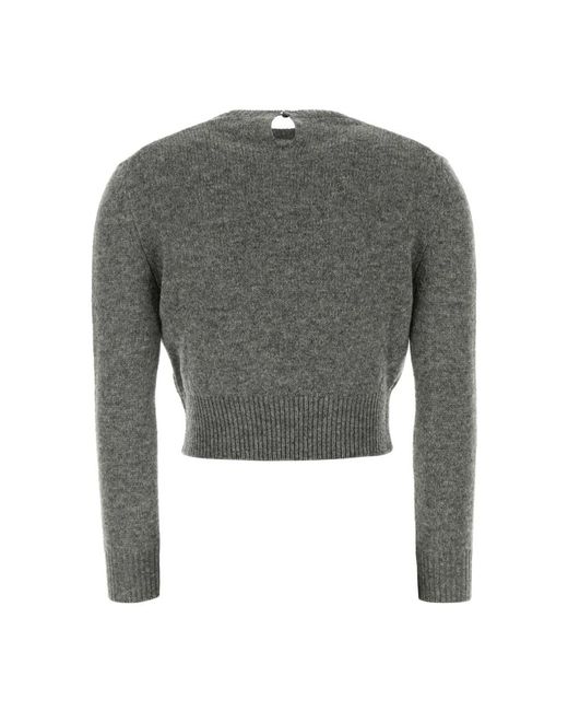 Jil Sander Gray Round-Neck Knitwear