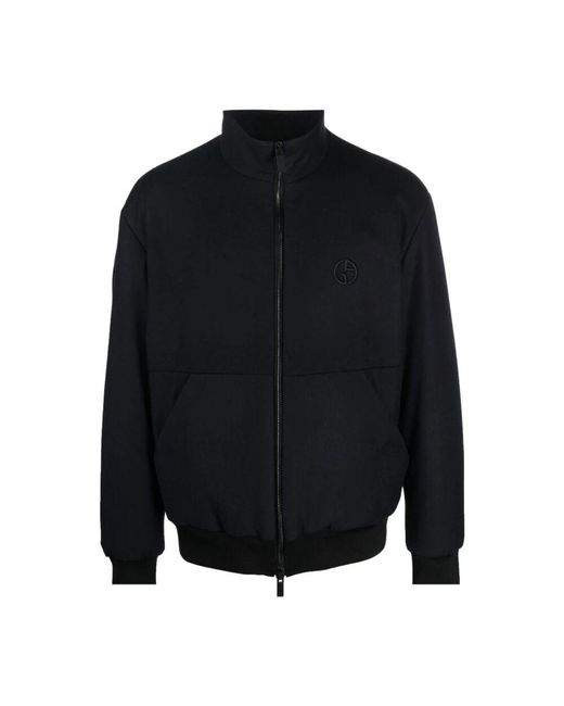 Giorgio Armani Elegante blaue blouson jacke in Blue für Herren