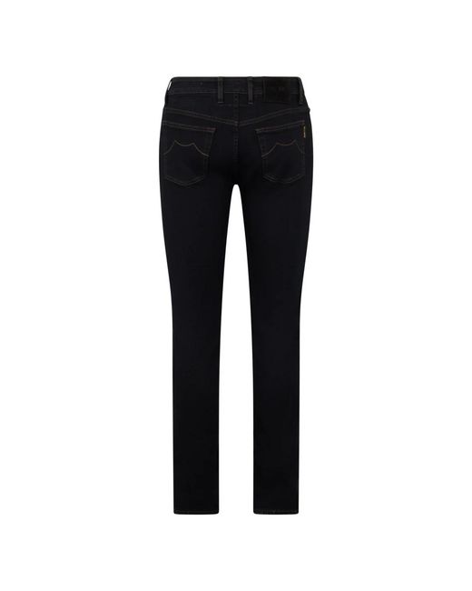 Moorer Black Slim-Fit Jeans for men