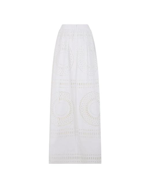 Alberta Ferretti White Maxi Skirts