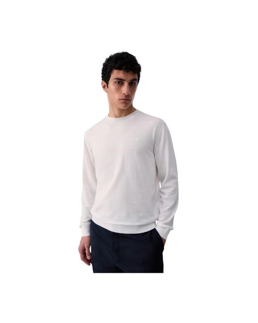 Liu Jo White Round-Neck Knitwear for men