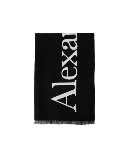 Alexander McQueen Black Winter Scarves