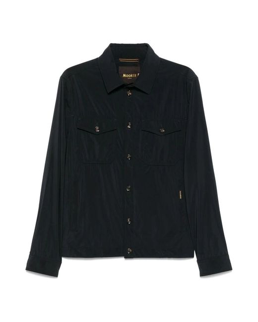 Moorer Knopfhemdjacke Im Ade-Ac-Stil in Black für Herren