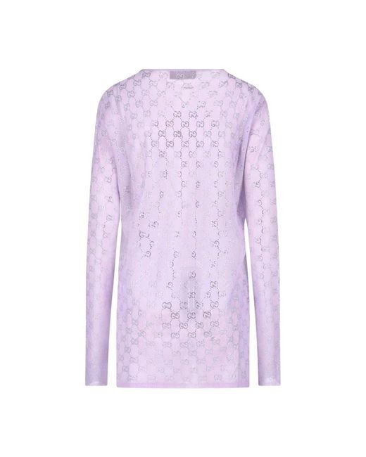 Gucci Purple L/S Rundhalspullover