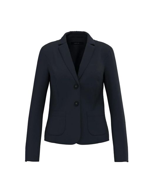 Marc Cain Blue Stretchjersey blazer mit ärmelschlitzen