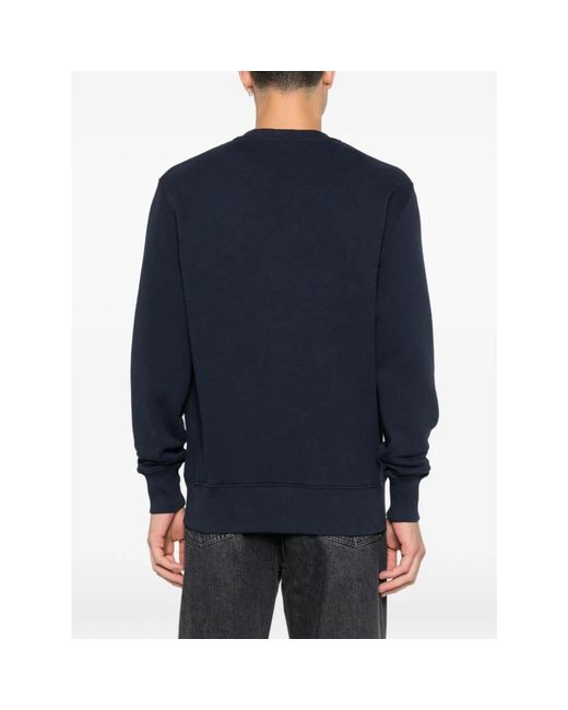 Autry Hoodies & Sweatvesten ,Blauw ,Katoen Geborduurde Logo Crewneck Sweatshirt in het Blue voor heren