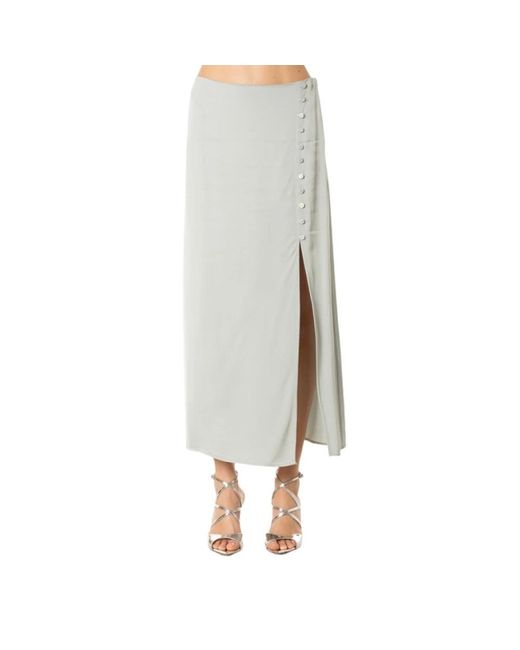 Midi Skirts Isabelle Blanche de color White