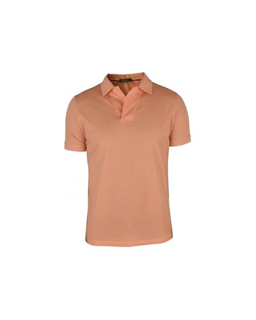 Loro Piana Stilvolles lachs polo shirt in Brown für Herren