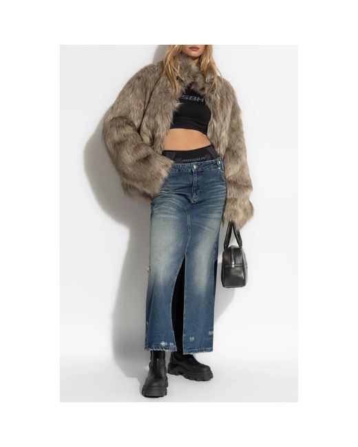 M I S B H V Natural Faux Fur & Shearling Jackets