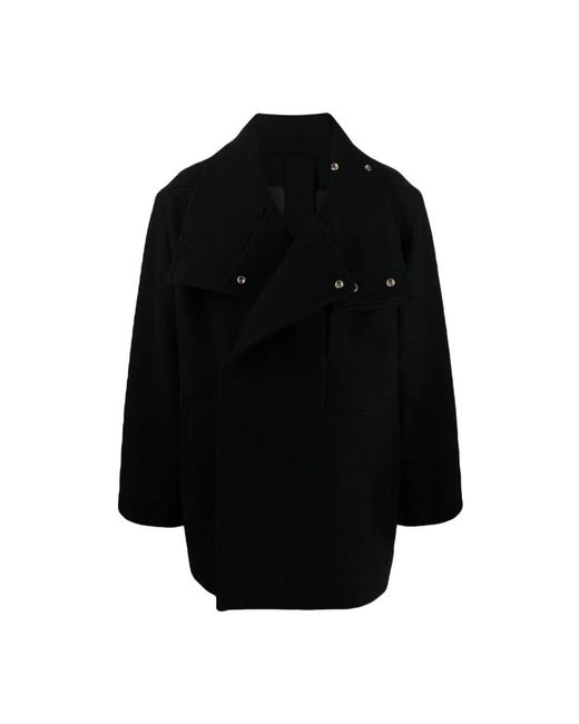 Rick Owens Black Double-Breasted Coats for men